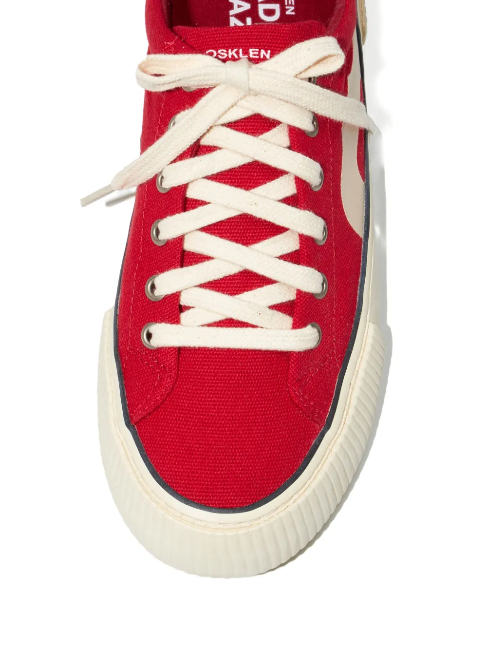 Osklen panelled lace-up sneakers Red