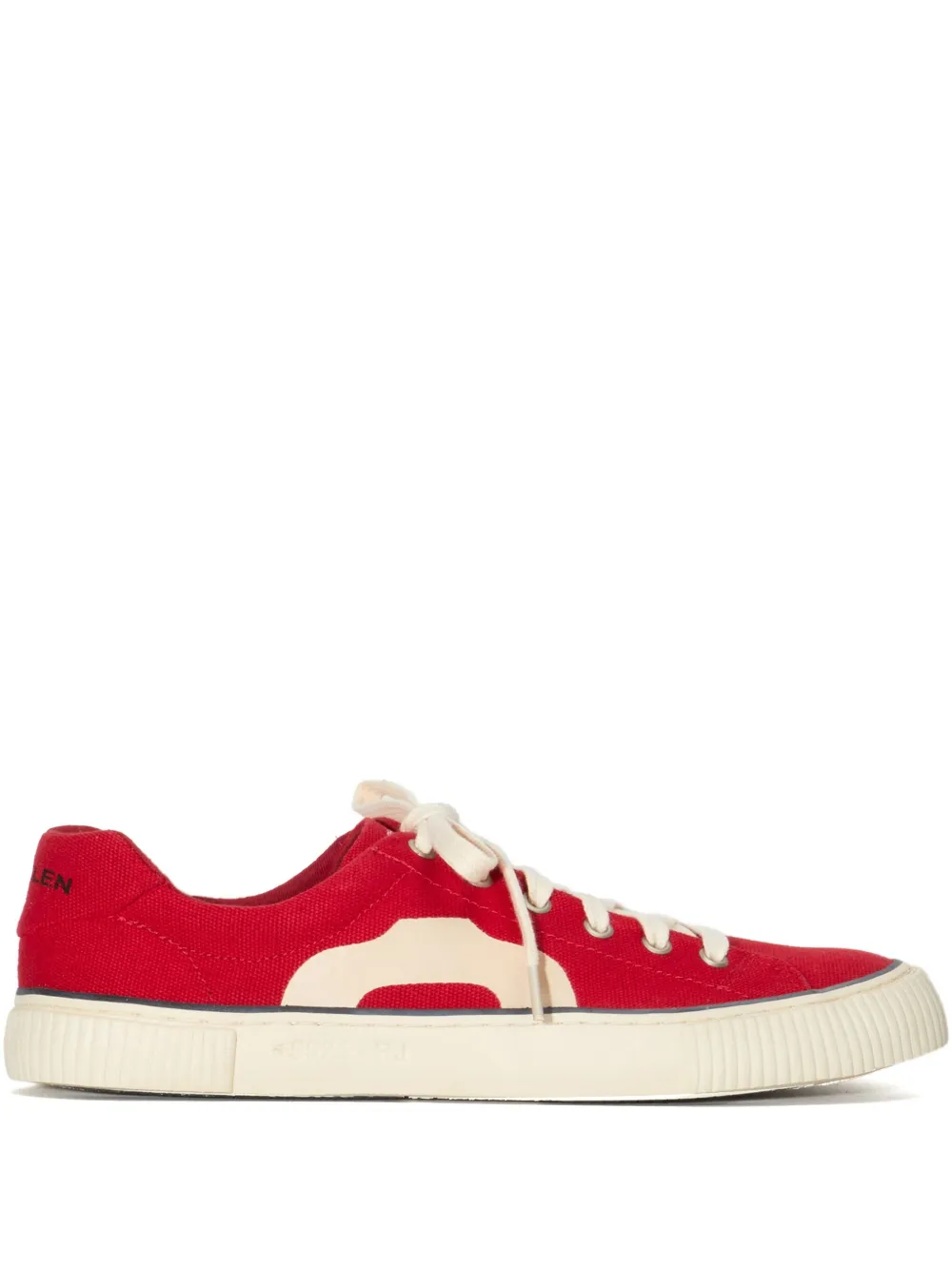 Osklen panelled lace-up sneakers Red
