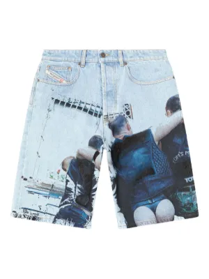Alexander Wang ラインストーン デニムショーツ | ブルー | FARFETCH JP