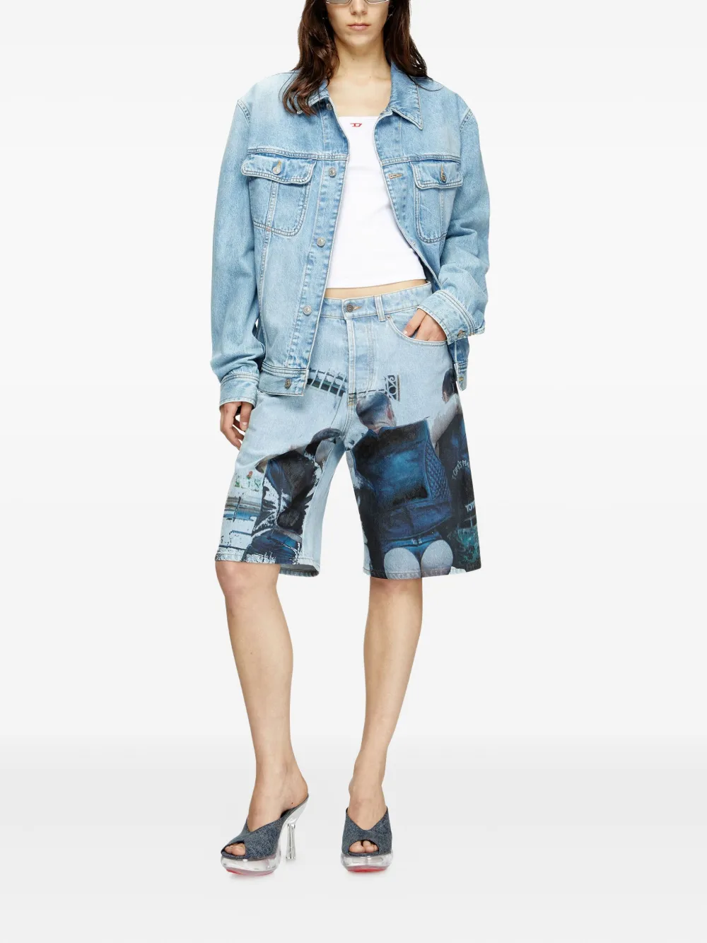 Diesel x Tom of Finland Foundation katoenen shorts Blauw