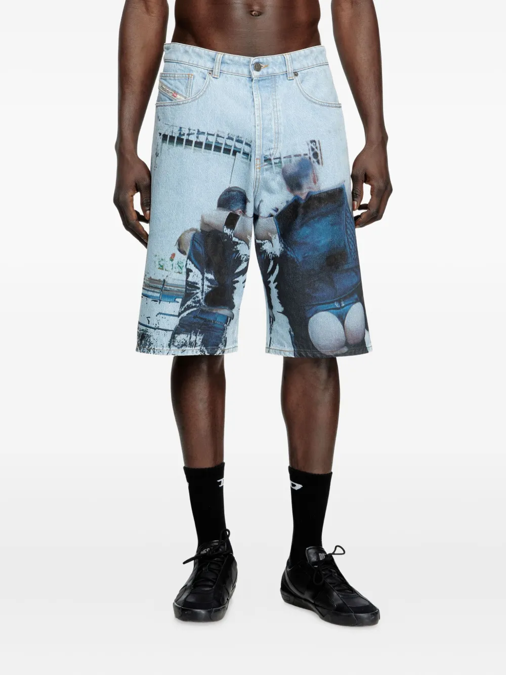 Diesel x Tom of Finland Foundation katoenen shorts Blauw