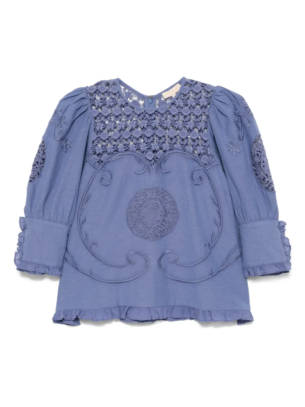 byTiMo embroidered blouse | Blue | Image 1