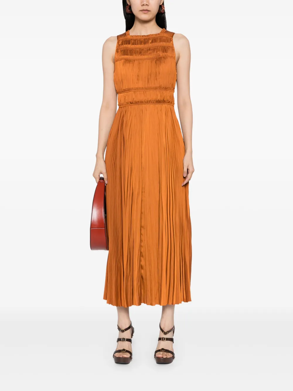 Ulla Johnson Elle midi-jurk - Oranje