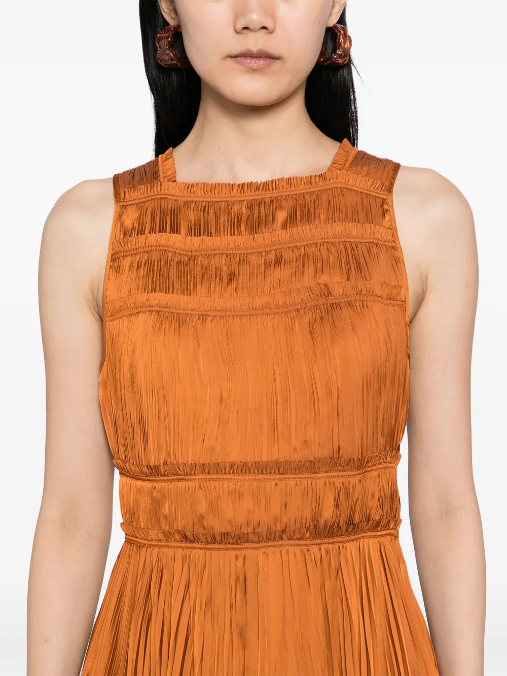 Ulla Johnson Elle midi-jurk Oranje
