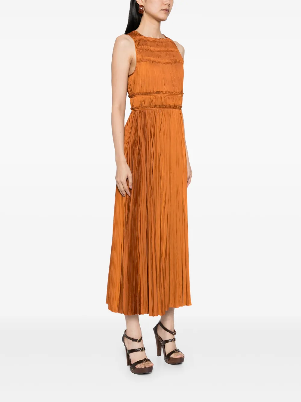 Ulla Johnson Elle midi-jurk Oranje