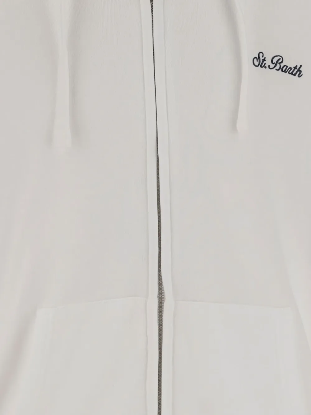 Mc2 Saint Barth Cotton Zip-up Hoodie In White
