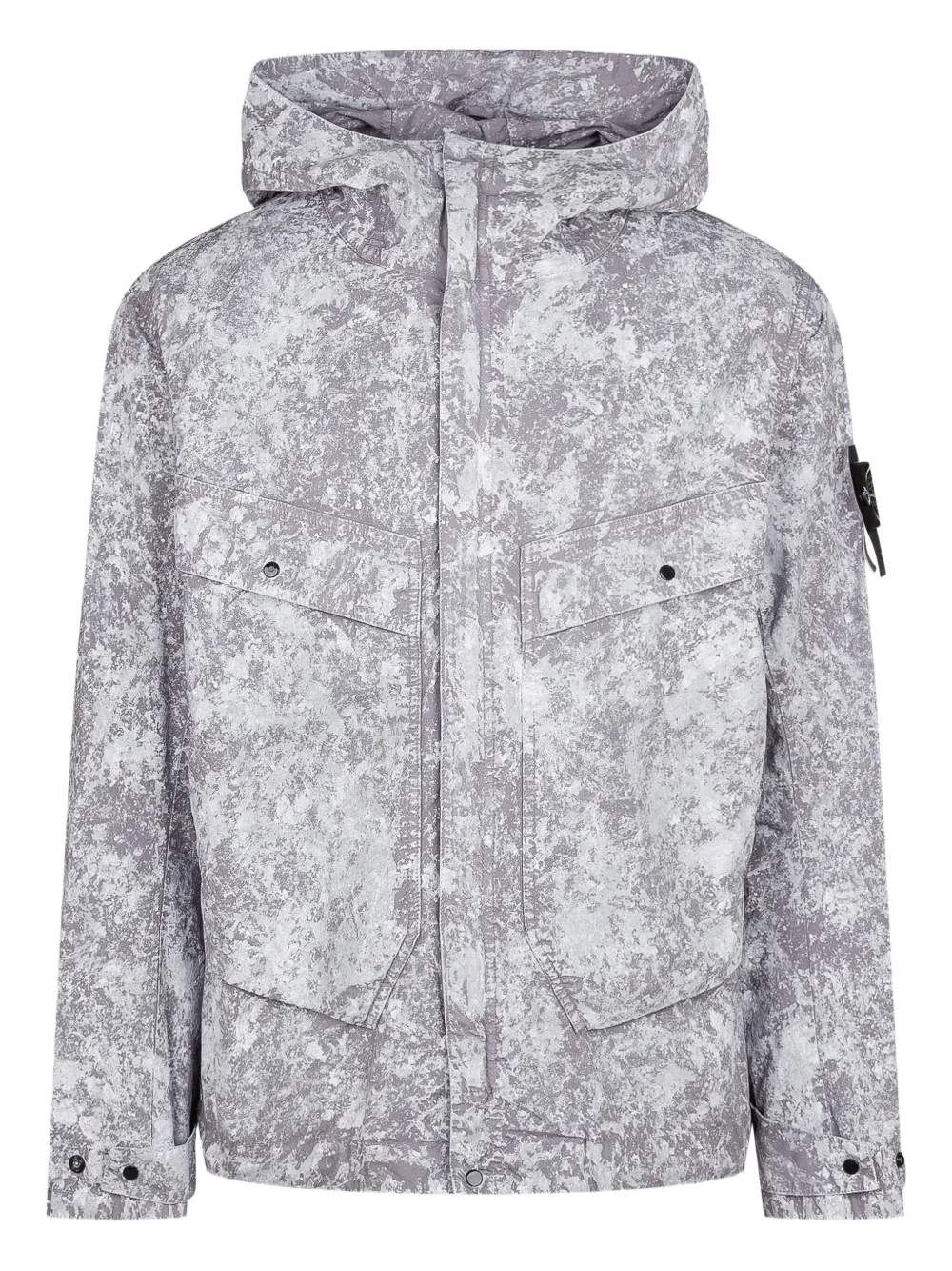 Stone Island Giacca con motivo Compass - Grigio