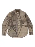Ziggy Chen digital-print shirt - Brown