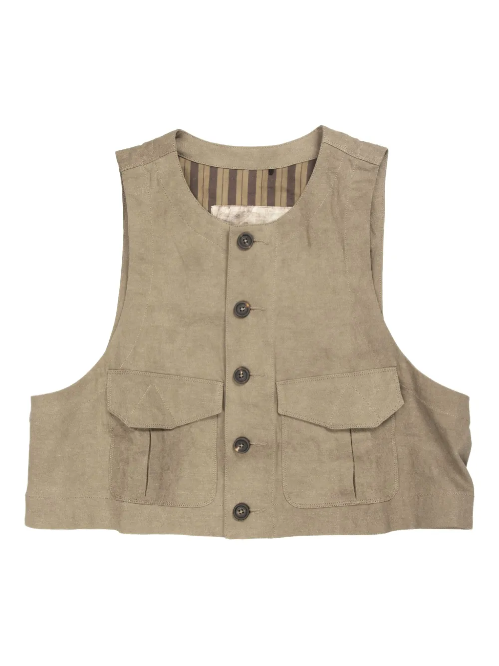 Ziggy Chen cropped waistcoat | Neutrals | Image 1