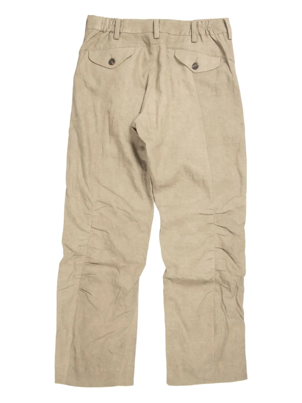 Ziggy Chen elasticated-waist trousers - Beige