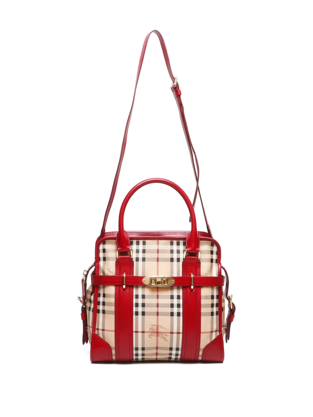 Pre-owned Burberry 2000-2020 Haymarket Check Canvas Shoulder Bag