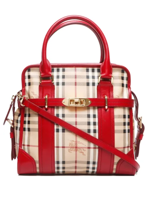 Burberry Pre-Owned شنطة كتف 'هايماركت تشيك كانفا' 2000-2020