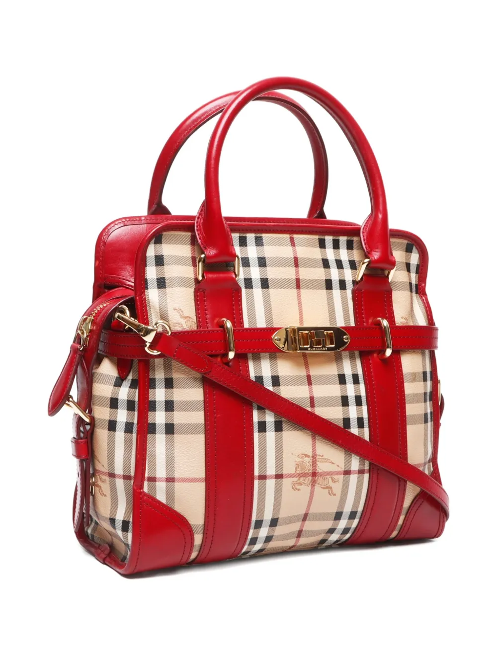 Pre-owned Burberry 2000-2020 Haymarket Check Canvas Shoulder Bag