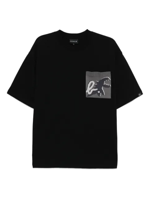 SPORT b. by agnès b.  Jacquard pocket T-shirt