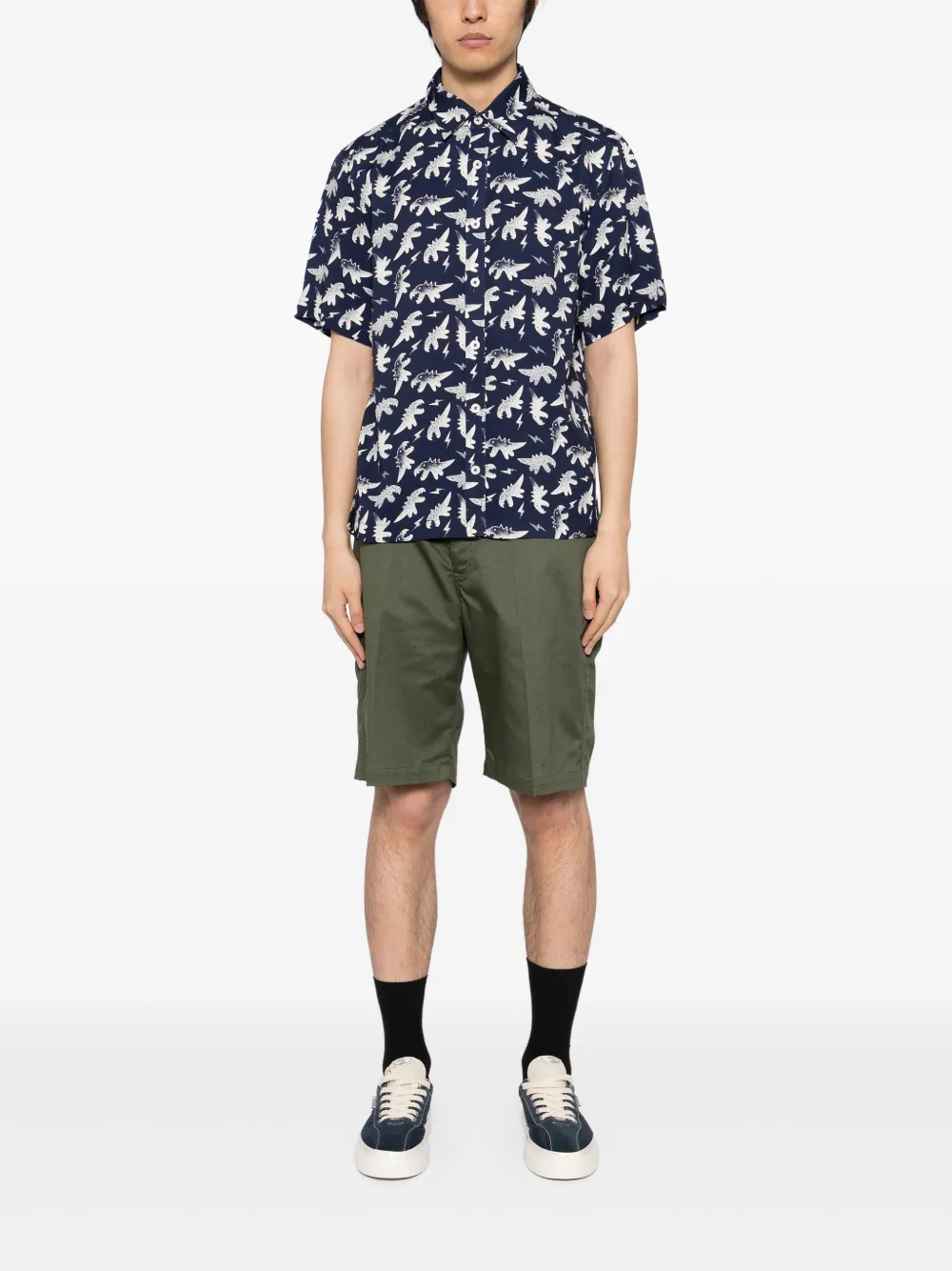 SPORT b. by agnès b. Dino Aop shirt - Blauw
