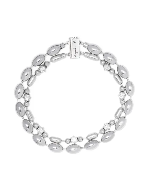 agnès b.  pulsera con detalle de cristal