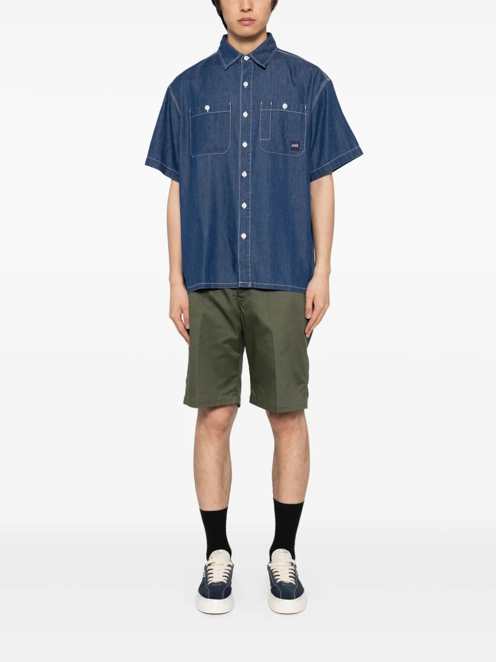 SPORT b. by agnès b. Chambray shirt - Blauw