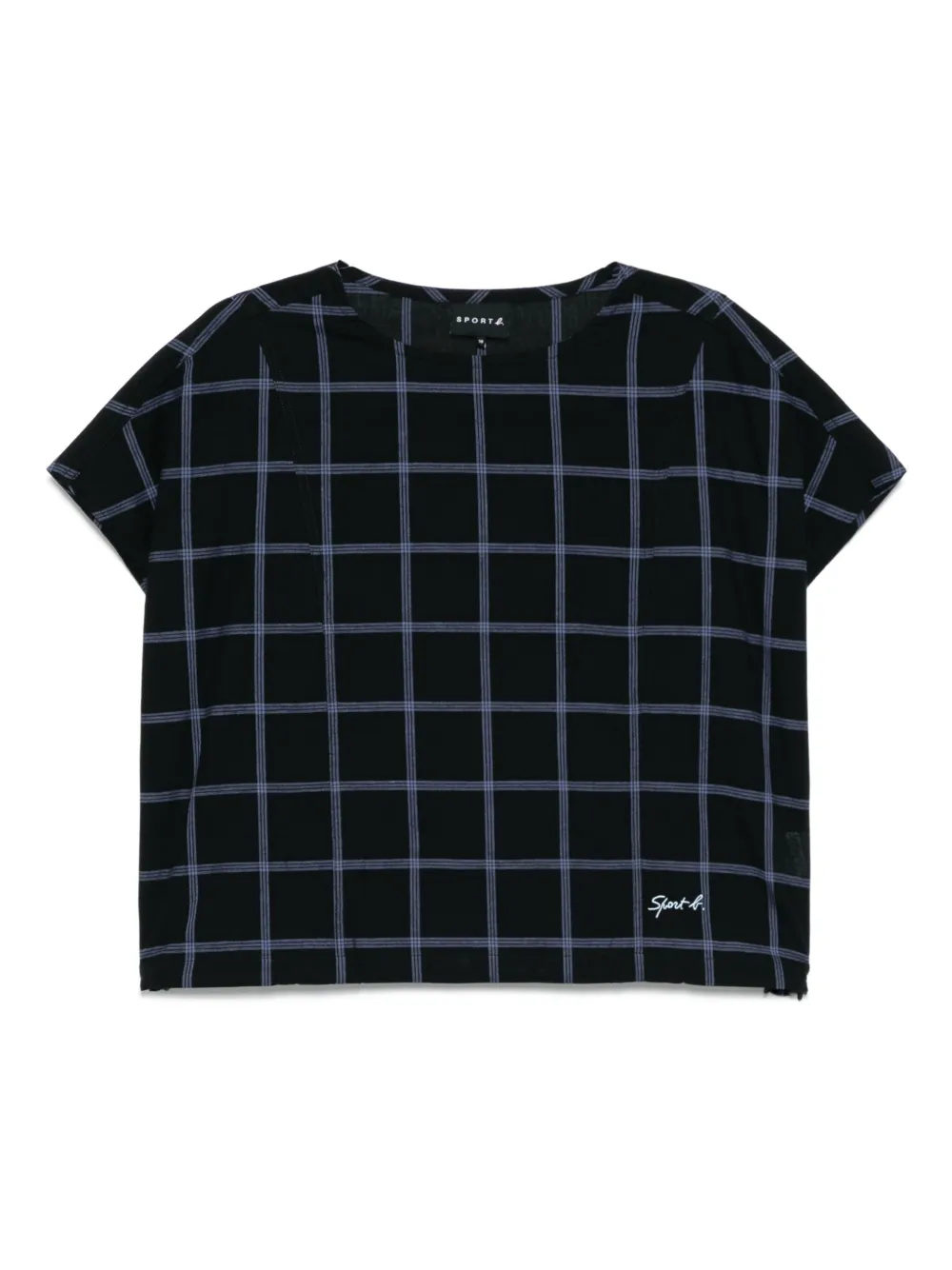 SPORT b. by agnès b. チェック トップ - ブラック SPORT b. by agnès b. チェック トップ - ブラック