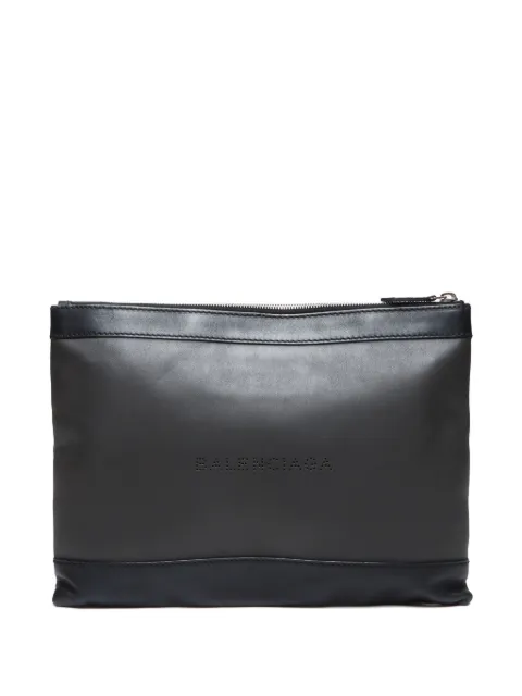 Balenciaga Pre-Owned 2000-2020 medium Navy Clip clutch bag