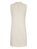 Shanghai Tang jacquard mini dress - White