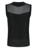 Shanghai Tang mesh tank top - Black