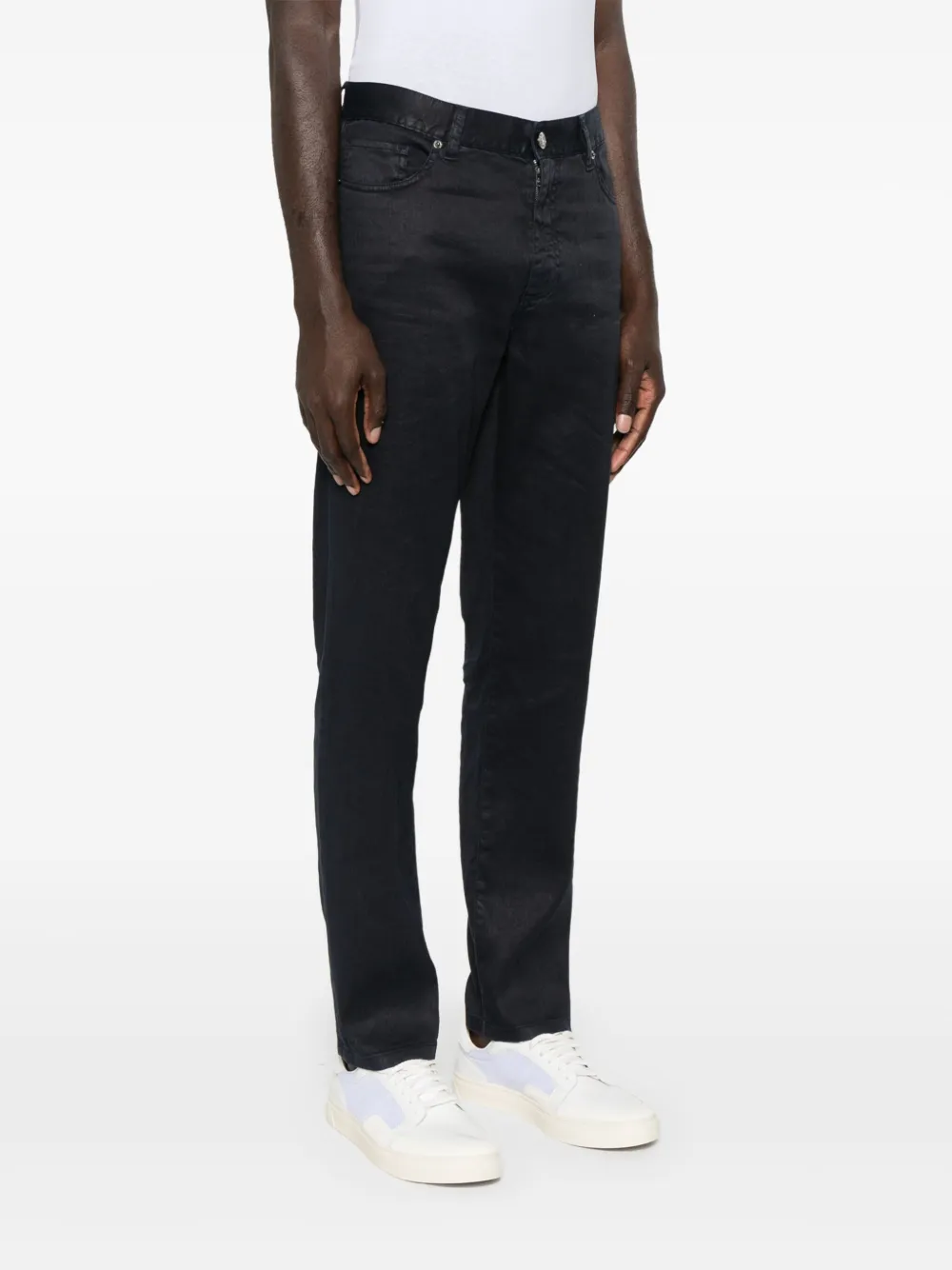 Zegna Broek met logopatch Blauw