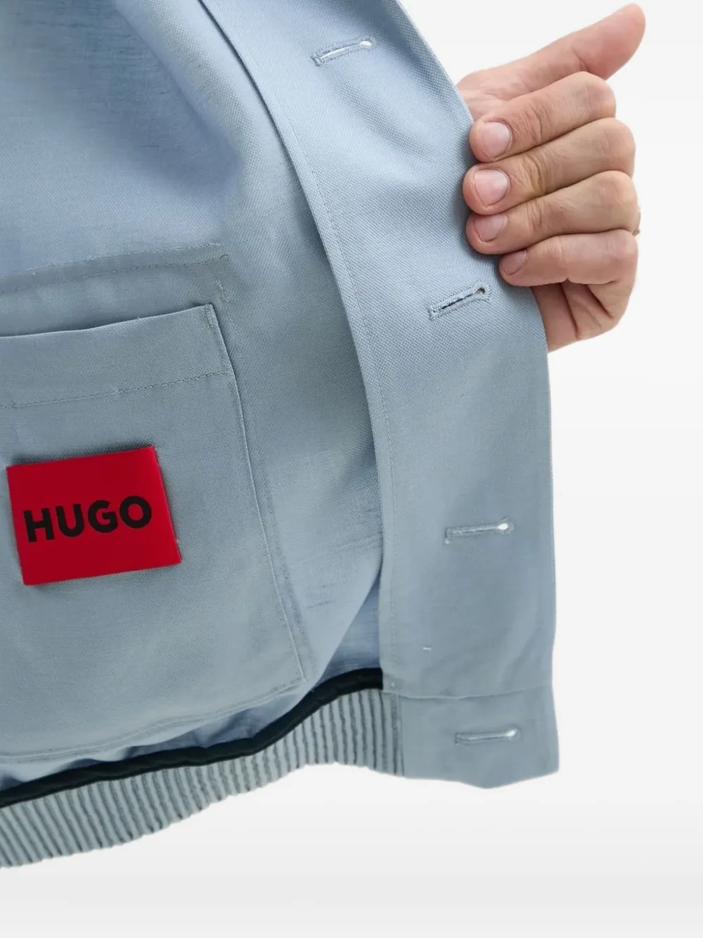 HUGO Jack met knoopsluiting Blauw