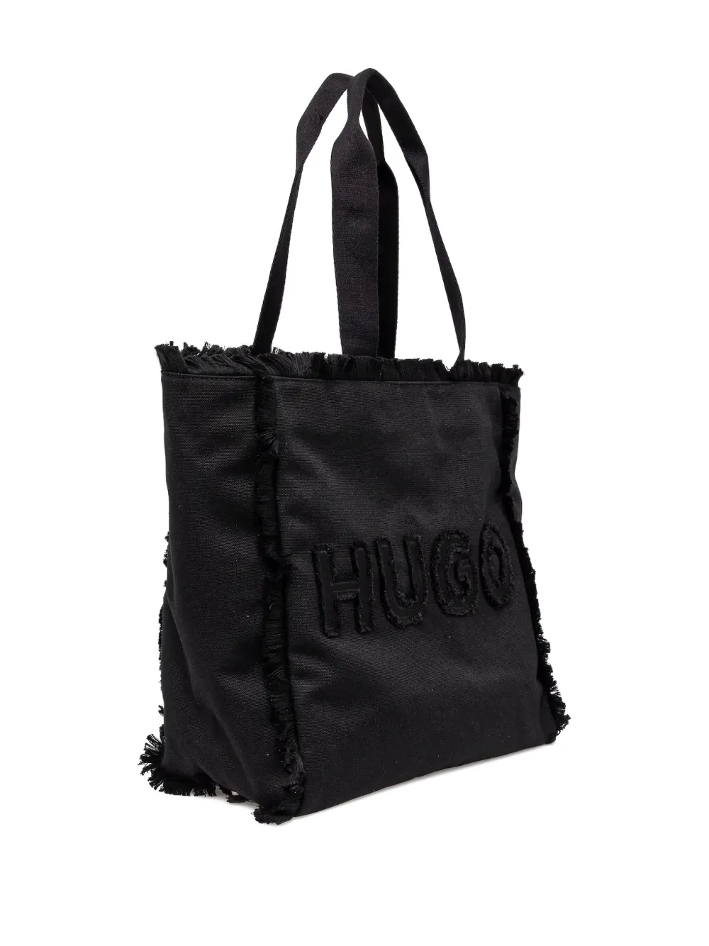 HUGO Shopper met geborduurd logo - Zwart