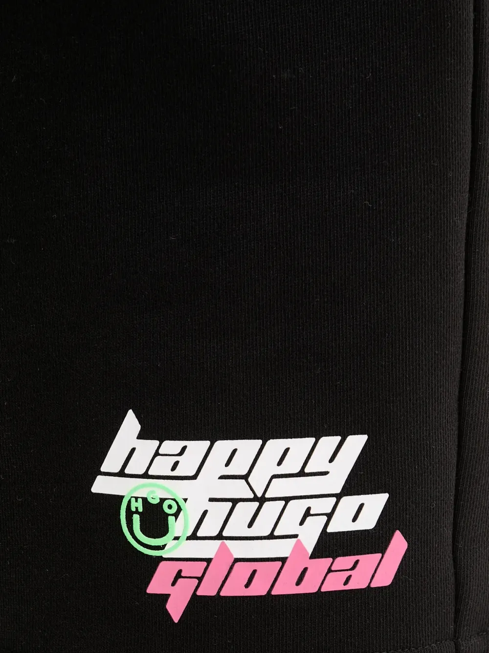 HUGO Trainingsshorts met logoprint Zwart