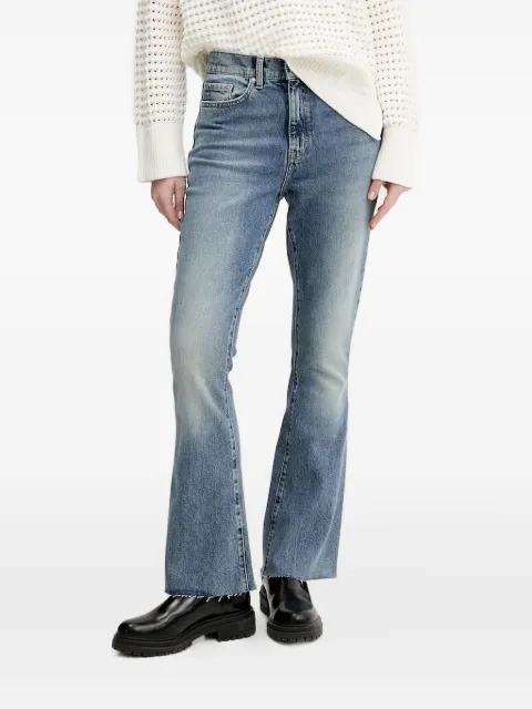 HUGO frayed-hem flare jeans
