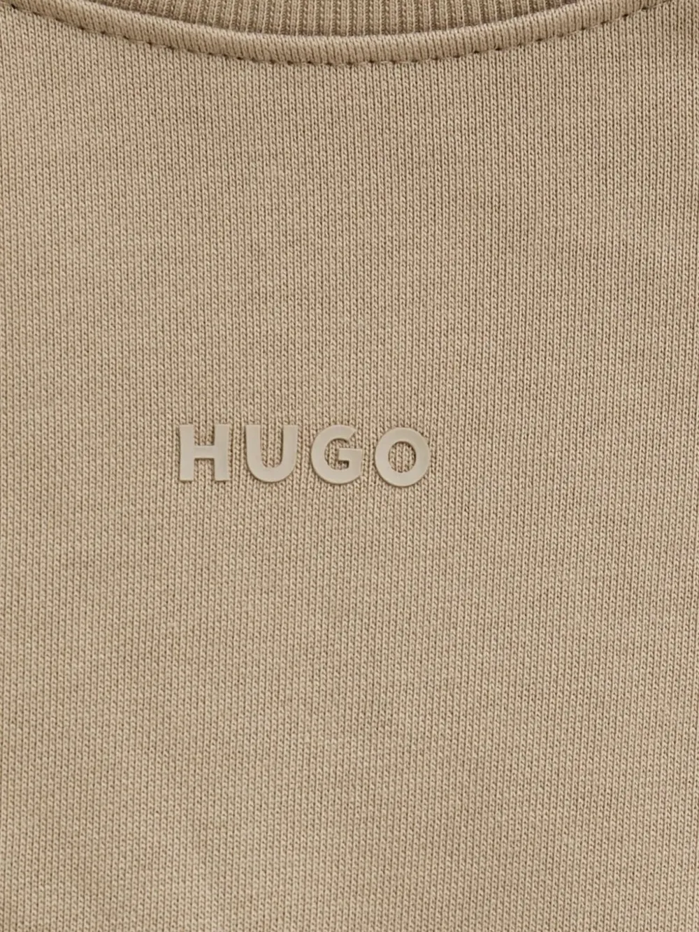 HUGO Sweater met logo-applicatie Beige