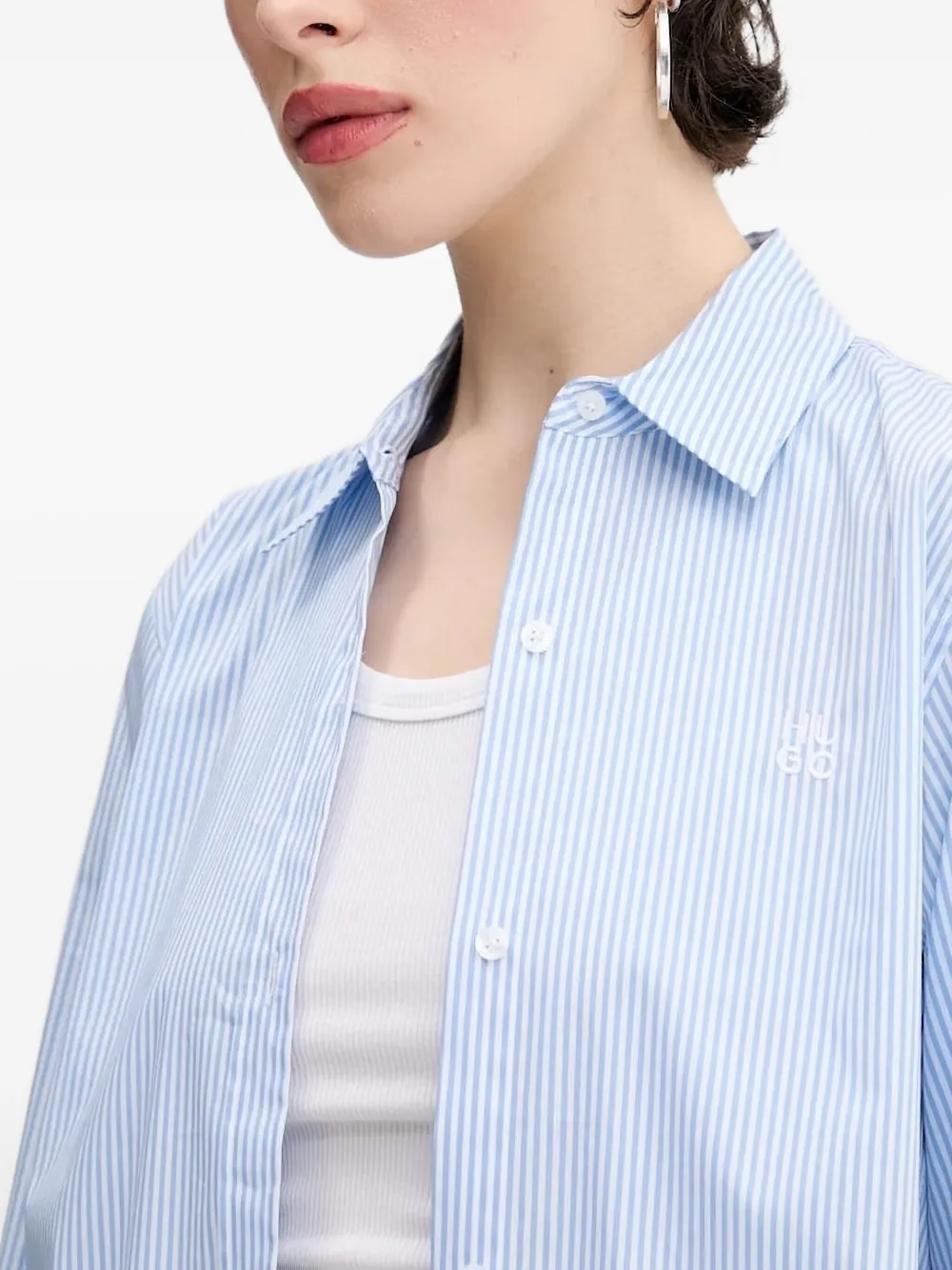 HUGO Gestreept blouse Blauw