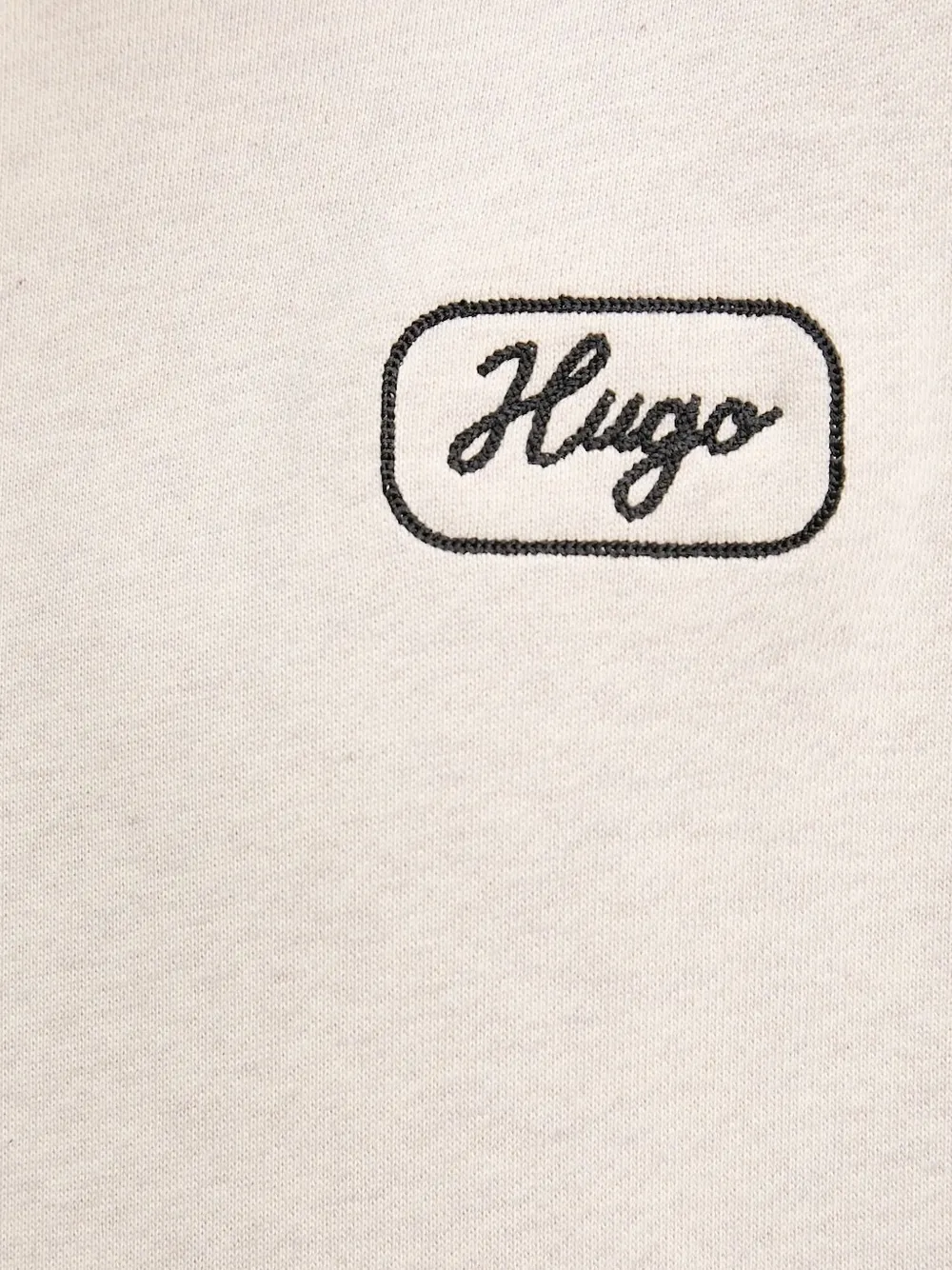 HUGO Hoodie met borduurwerk Beige