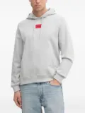 HUGO logo-patch hoodie - Grey