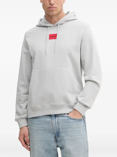 HUGO logo-patch hoodie
