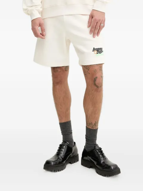 HUGO logo-print track shorts