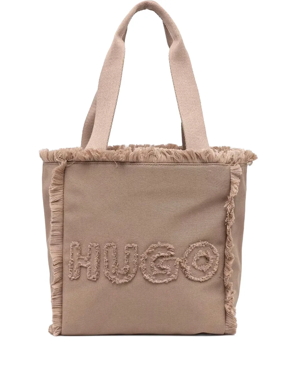 HUGO logo-embroidered tote bag | Brown | Image 1