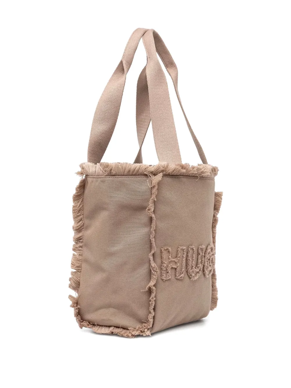 Hugo Boss Logo-embroidered Tote Bag In Brown