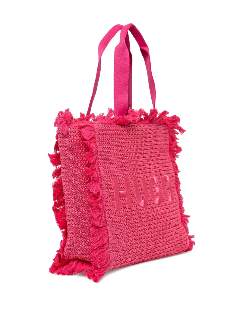 HUGO Shopper met geborduurd logo - Roze
