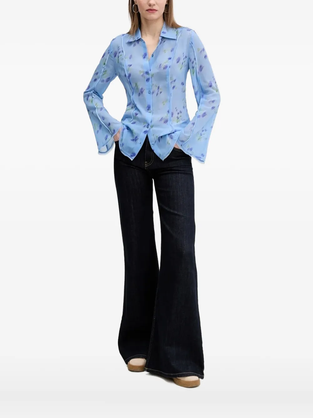 HUGO Button-down shirt Blauw