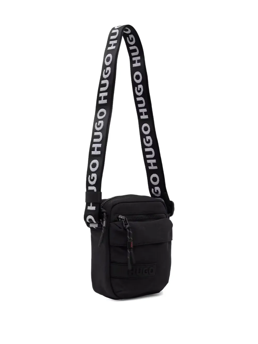 HUGO logo-detail crossbody bag - Zwart
