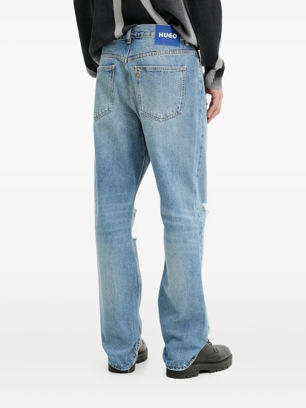 HUGO Straight jeans Blauw