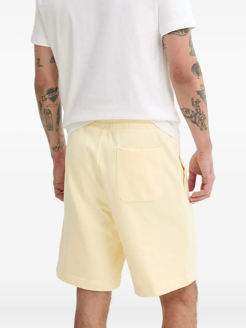 HUGO logo-print track shorts Geel