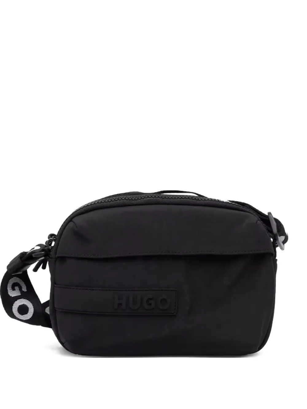 HUGO logo-embossed messenger bag | Black | Image 1