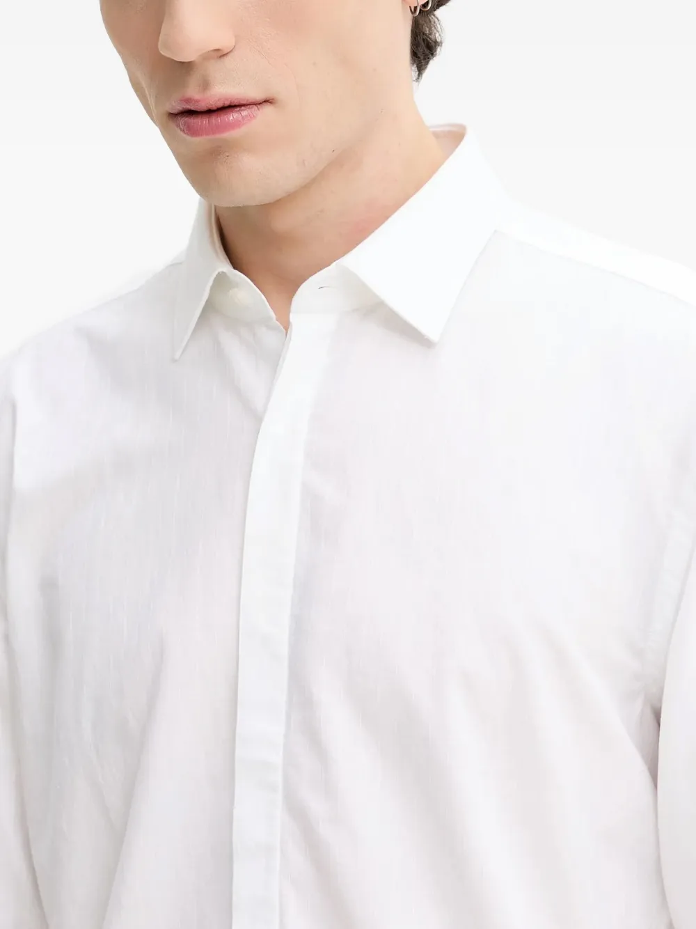 HUGO Overhemd met textuur Wit