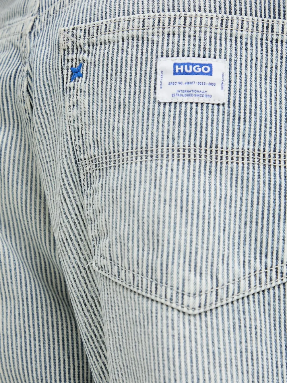 HUGO Gestreepte jeans Blauw