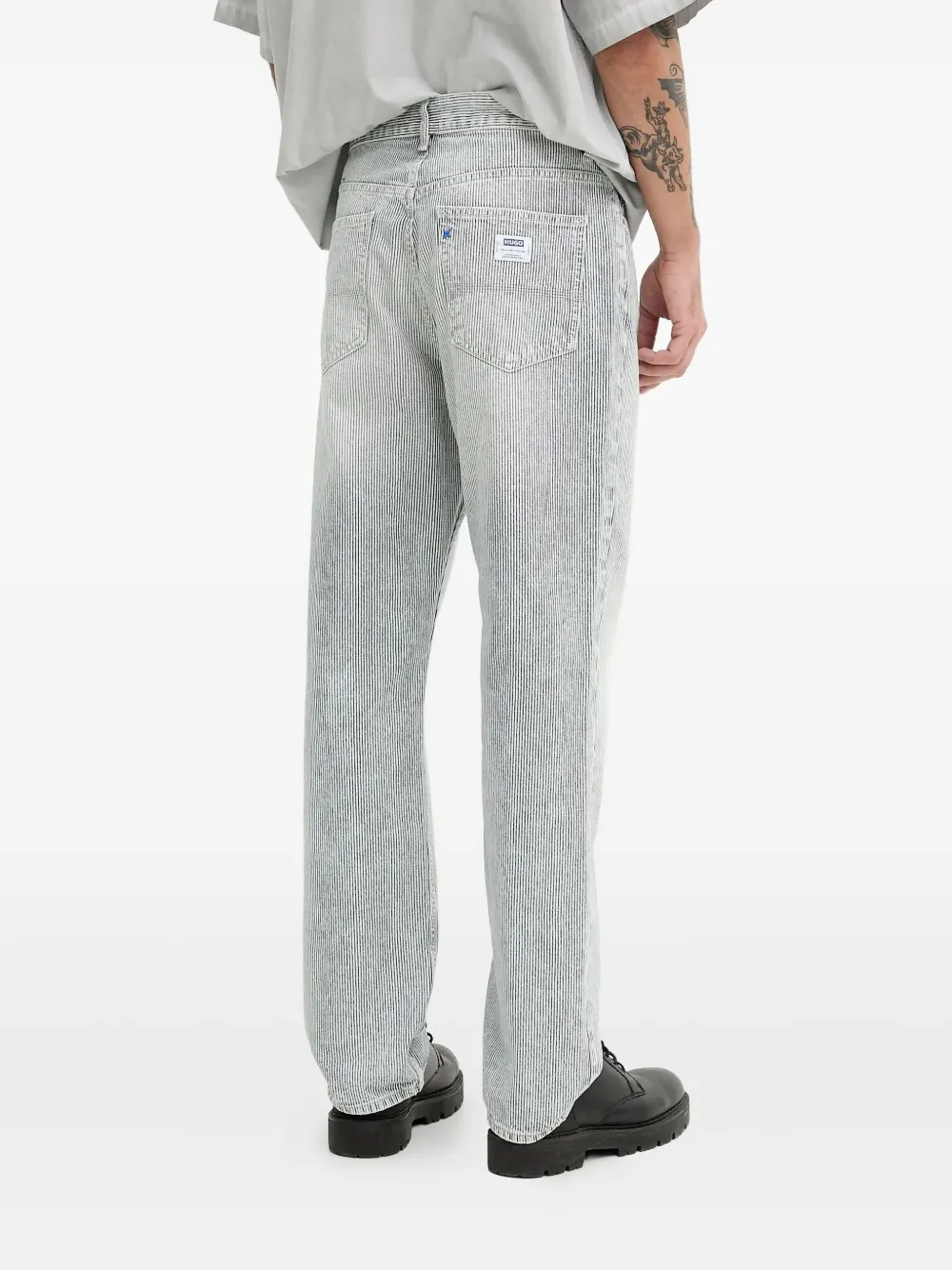 HUGO Gestreepte jeans Blauw