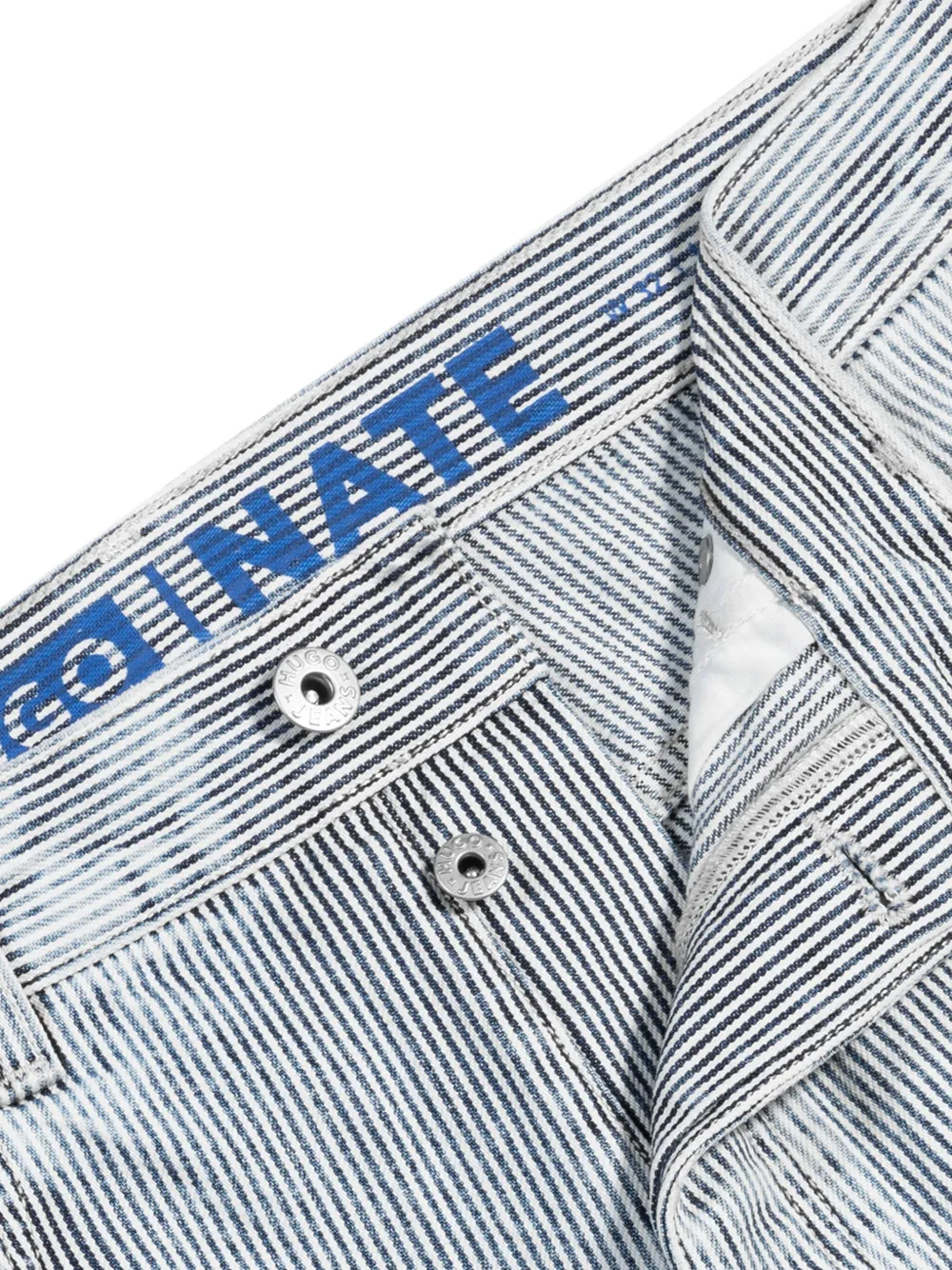 HUGO Gestreepte jeans Blauw