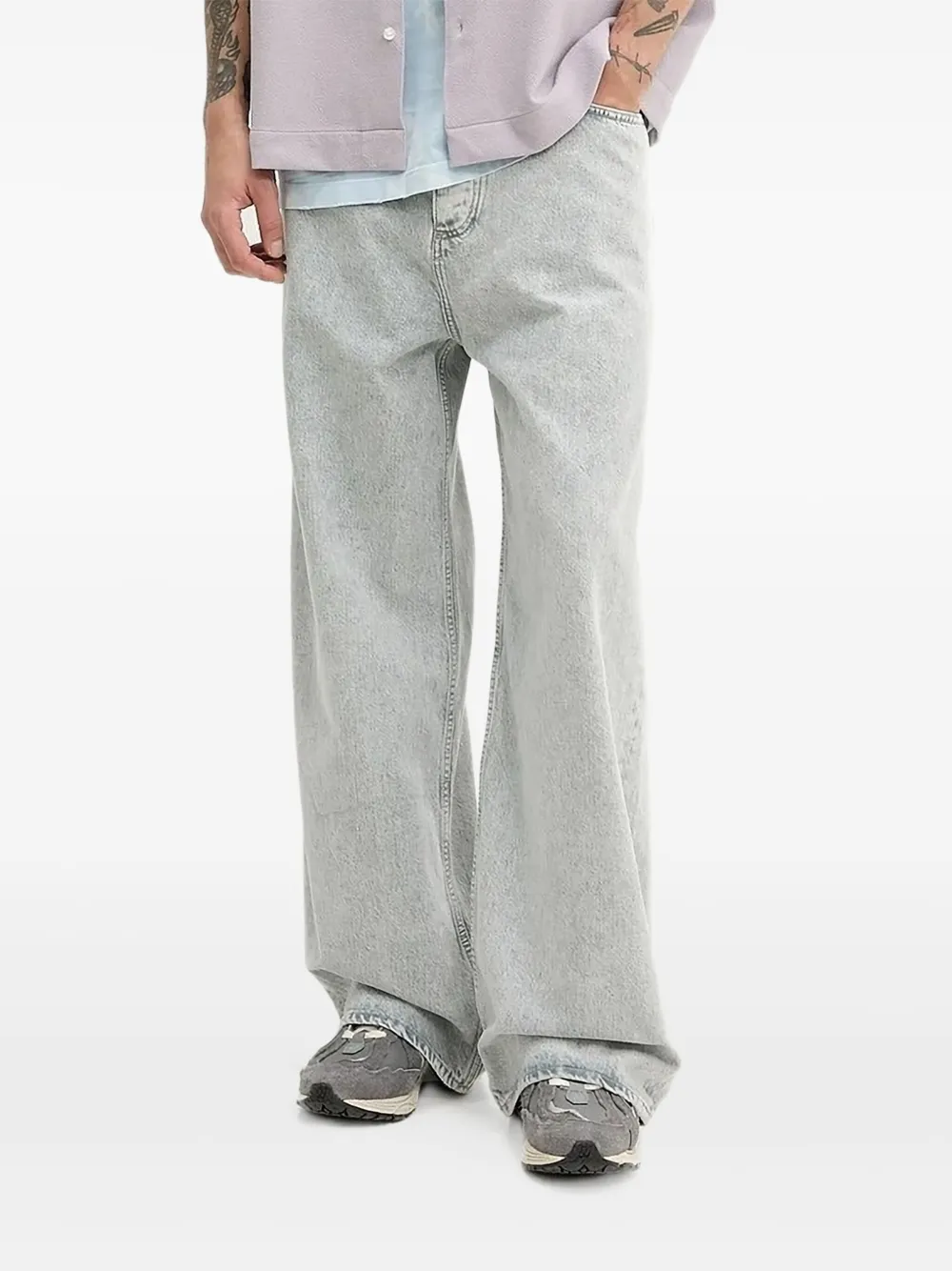 HUGO branded belt-loops jeans Blauw