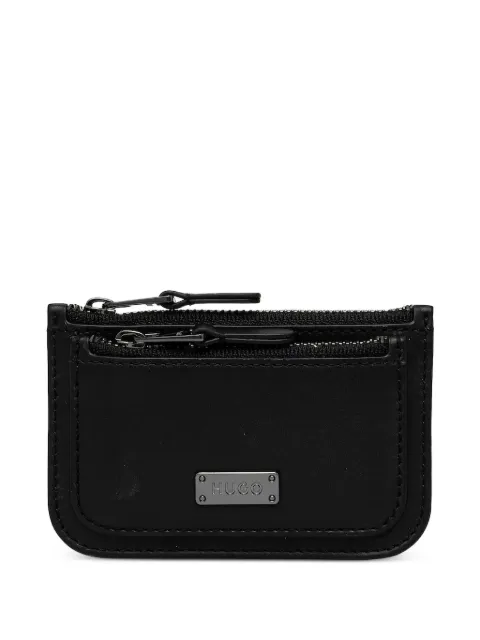 HUGO zip-fastening leather wallet